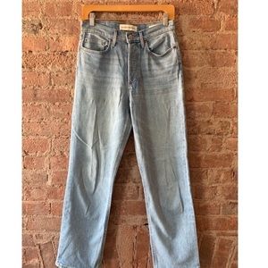 Aritzia Denim Forum pale wash bootcut jeans